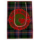 Cadeaubags met Merry & Bright-logo Medium Cadeauzakje (Achterkant)