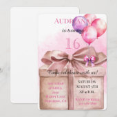 Cadeauballonnen Boog 16e verjaardag Kaart (Voorkant / Achterkant)