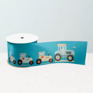Cadeauband met Mooie Tractoren Satijnen Lint