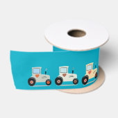 Cadeauband met Mooie Tractoren Satijnen Lint (Spoel)