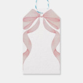 Cadeauband Roze Strik 1e Verjaardag Cadeaulabel (Achterkant)