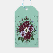 Cadeaubandje Botanisch – Boeket Viooltjes Cadeaulabel (Voorkant)