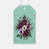 Cadeaubandje Botanisch – Boeket Viooltjes Cadeaulabel (Achterkant)