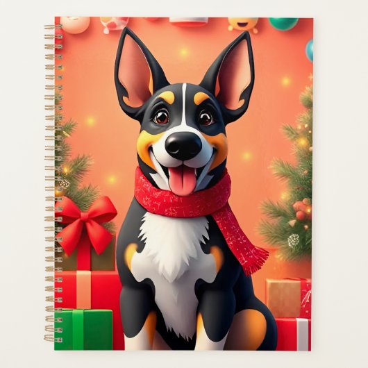 Cadeaubare agenda voor kinderen met Kersthondje (Voorkant)