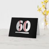 Cadeaubaseball voor 60ste verjaardag kaart (Gele Bloem)