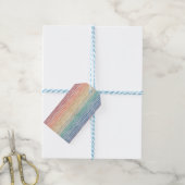 Cadeaubehuizingen Waterverf Regenboogstrips Cadeaulabel (Met Touw)