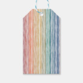 Cadeaubehuizingen Waterverf Regenboogstrips Cadeaulabel (Voorkant)