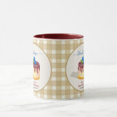 Cadeaubeige bruine bruiloftsdank Geschenk Mok (Midden)
