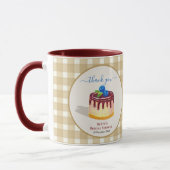 Cadeaubeige bruine bruiloftsdank Geschenk Mok (Links)