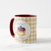 Cadeaubeige bruine bruiloftsdank Geschenk Mok (Voorkant links)