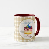 Cadeaubeige bruine bruiloftsdank Geschenk Mok (Voorkant rechts)