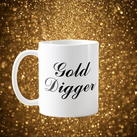 Cadeaubeker 'Gold Digger' koffiemok