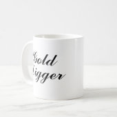 Cadeaubeker 'Gold Digger' koffiemok (Voorkant links)