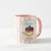 Cadeaubeker Roze Beige Bruiloft Dank Geschenk Mok (Voorkant rechts)
