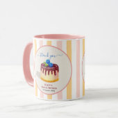 Cadeaubeker Roze Beige Bruiloft Dank Geschenk Mok (Voorkant links)