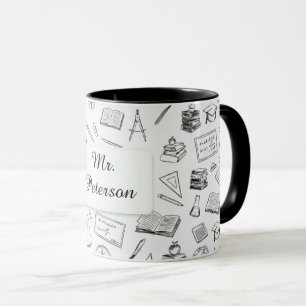 Cadeaubeker voor leraar Zwart & Wit Natuurkunde Wi Mok