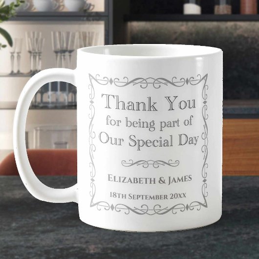 Cadeaubeker voor trouwgasten koffiemok