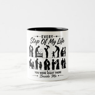 Cadeaubeker voor vader-dochterreis voor papa tweekleurige koffiemok