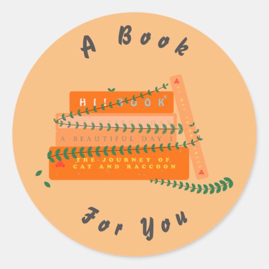 Cadeaubekleding sticker | Een boek voor jou (Voorkant)