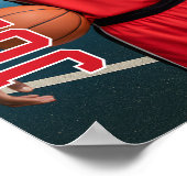 Cadeaubelletje teamfoto senior basketbalspeler spo poster (Hoek)