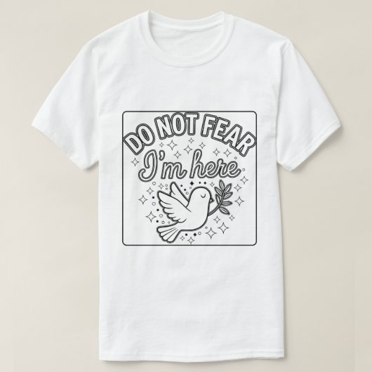 Cadeaubest met duif-thema t-shirt (Design voorkant)