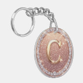 Cadeaubestelling met monogram C in aangepaste stij Sleutelhanger (Voorkant Links)