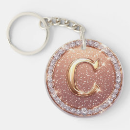 Cadeaubestelling met monogram C in aangepaste stij Sleutelhanger
