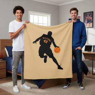 Cadeaubestelling voor een basketballer: fleece dek deken