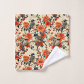 Cadeaubestelling voor grootouders Herfst Vogels Ba Bad Handdoek (Wasdoekje)
