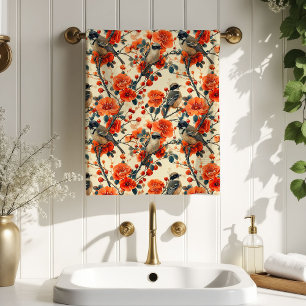 Cadeaubestelling voor grootouders Herfst Vogels Ba Bad Handdoek