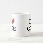 Cadeaubestelling voor programmeur | i heart code k koffiemok (Center)