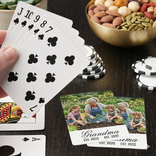 Cadeaubewaarplaats Oma Jubileum Foto Pokerkaarten