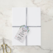 Cadeaubijlage "Dank je" voor babyshower. Cadeaulabel (Met Touw)