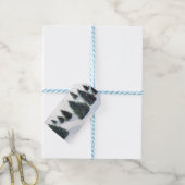 Cadeaubijlage Kerstbomen - Cadeauverpakkingsbenodi Cadeaulabel (Met Touw)
