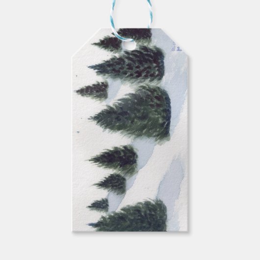 Cadeaubijlage Kerstbomen - Cadeauverpakkingsbenodi Cadeaulabel (Voorkant)