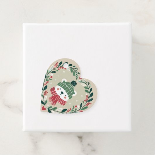 Cadeaubijlage "Kersthart" Bedankjes Labels (In situ)