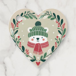 Cadeaubijlage "Kersthart" Bedankjes Labels