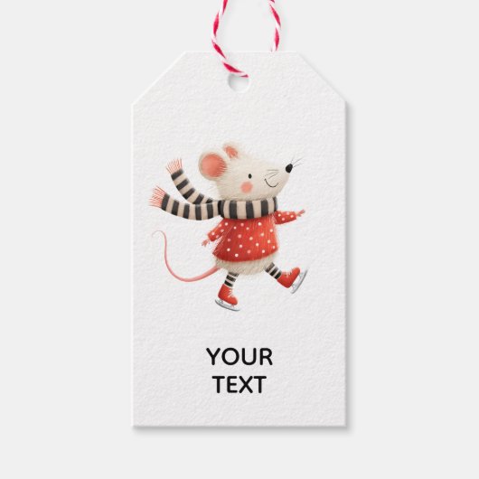 Cadeaubijlage Kleine Muis op Ijs Cadeaulabel (Voorkant)