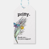 Cadeaubijlage met vlinderontwerp cadeaulabel (Voorkant)