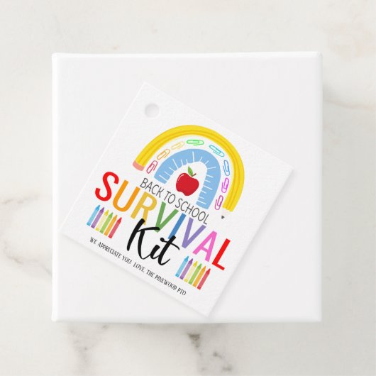 Cadeaubijlage voor overlevingspakket terug naar sc bedankjes labels (In situ)