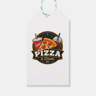 Cadeaubijlage voor Pizza & Drank liefhebbers in vi Cadeaulabel