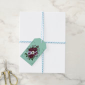 Cadeaubijschrift Boeket Viooltjes Cadeaulabel (Met Touw)