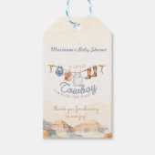 Cadeaubijschrift voor Cowboy Baby Shower Cadeaulabel (Voorkant)