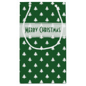 Cadeaubijslabnaam: Prettig kerstfeest groen boompa Klein Cadeauzakje (Achterkant)