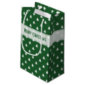 Cadeaubijslabnaam: Prettig kerstfeest groen boompa Klein Cadeauzakje (Achterkant Gekanteld)