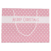 Cadeaubijslabnaam: Prettig kerstfeest Roze Boom Pa Groot Cadeauzakje (Achterkant)