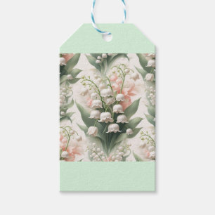 Cadeaubijslaboon van lelietje-van-dalen cadeaulabel
