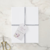 Cadeaubijslag met wilde bloem cadeaulabel (Met Touw)