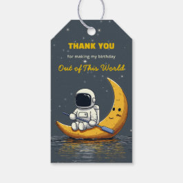 Cadeaubijslage 'Buiten deze wereld ruimte verjaard Cadeaulabel