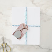 Cadeaubijslage in stijlvolle abstracte grafiek cadeaulabel (Met Touw)